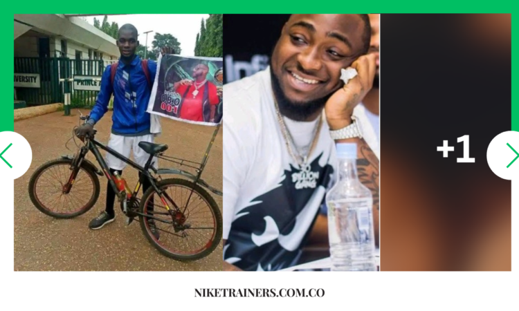 “Davido Urges Man Cycling from Benue to Lagos to Send Account Details”